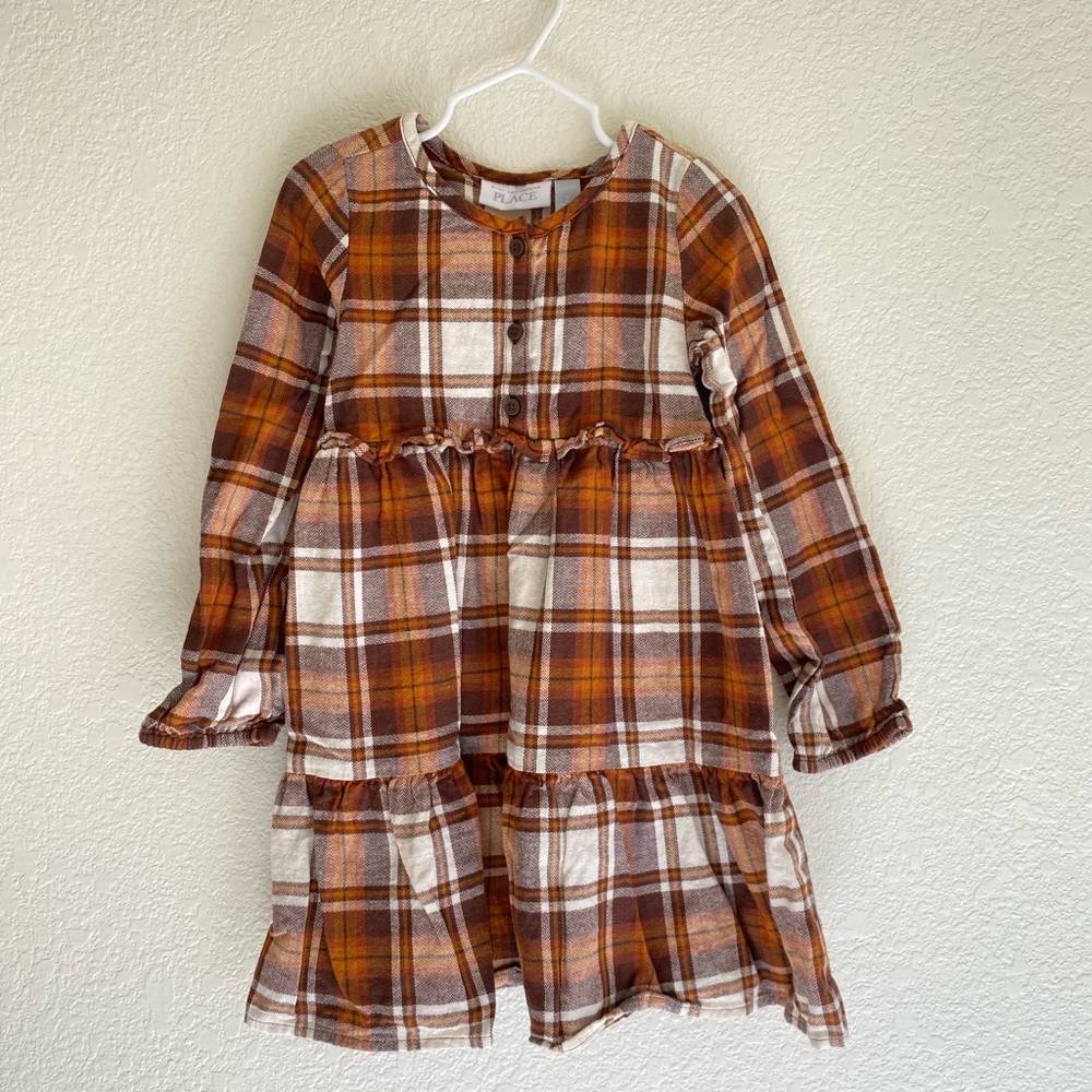 The Children's Place Brown Plaid Dress